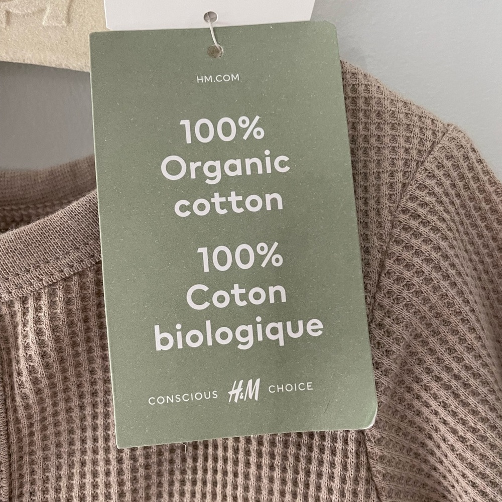NWT H&M Organic Cotton Waffle Romper - Picture 5 of 5
